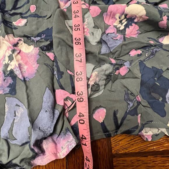 Jessica Simpson Floral Pink Green Maternity Wrap Maxi Dress Size Medium NWT - Picture 15 of 16